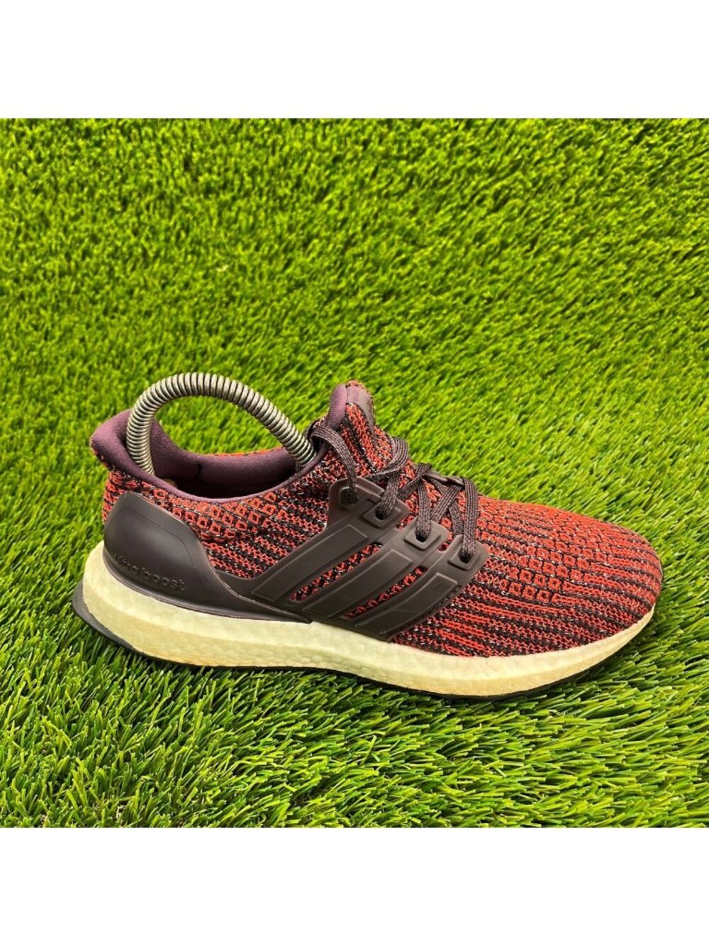 Adidas Ultraboost 3.0 Boys Size 5Y Red White Athletic Running Shoes Sneakers